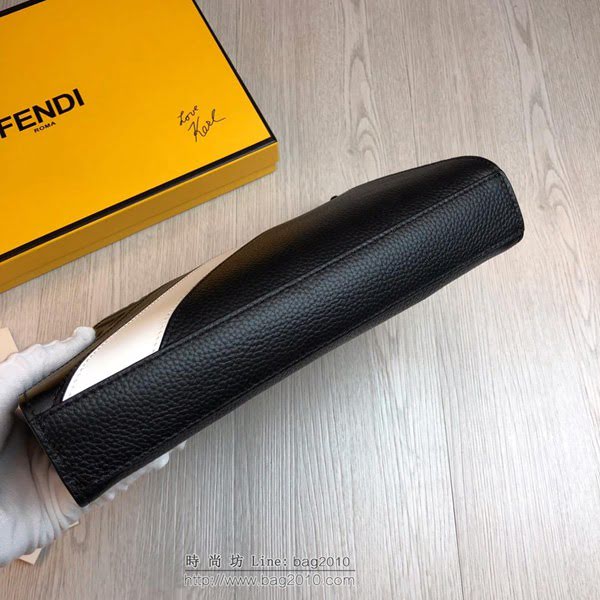 FENDI手包 加寬版 升級版小怪獸533手包 義大利皮 飾配金屬眼珠 芬迪手拿包  fdz2112